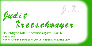 judit kretschmayer business card